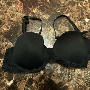 Curve Necessities Black Lace  push up bra - size 34 C